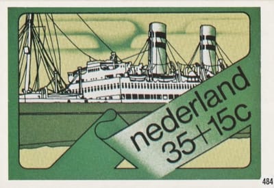 Briefkaart met afbeelding S.S. “Veendam” – 1923 postzegel