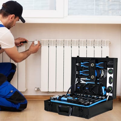 HAUSS SPOLE Gereedschapskoffer - 247 Delige Set Voor Onderhoud En Reparatie - Voor Huis Auto En Werkplaats - Blauw Zilver