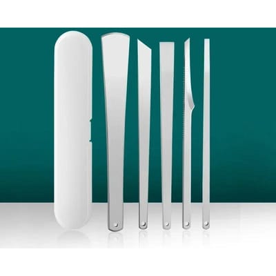 5 Stuks/Set Voet Teennagel Verwijderen Dode Huid Eelt Exfoliëren Manicure Verzorgingstools Voeten Nagel Ingegroeide Nagelriem Schraper 5pcs white