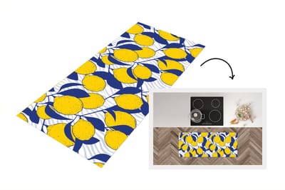 Keukenloper - Loper keuken - Citroen - Zebra - Fruit - Patronen - 120x50 cm - Keukenloper vinyl
