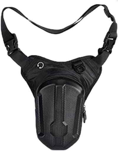 Motorfiets Been Tassen - Heup Tas - Outdoor Activiteiten - Waterdicht Ontwerp - 20 x 14.5 cm - Zwart