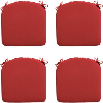Madison - Zitkussen Panama brick red - Ca. 46x48 cm - Set van 4