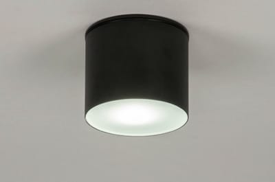 Lumidora Plafondlamp 73150 - Plafonniere - BOSA - GU10 - Zwart - Aluminium - Buitenlamp - Badkamerlamp - IP44 - ⌀ 11 cm