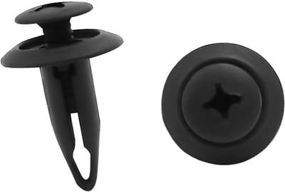Dailygoods- Drukclips 10 Stuks - Bevestigingsclips Auto - Klinknagels - Zwart - 6 mm Gat - Spatborden