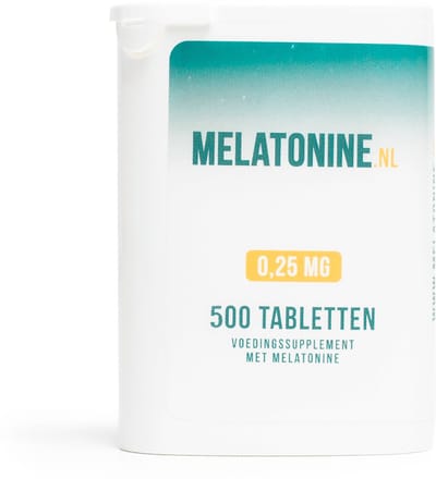 Melatonine.nl - Melatonine 0,25 mg - 500 tabletten - Melatonine Regular Supplementen - vegan - voedingssupplement