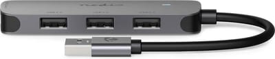 Nedis USB-Hub - USB-A Male - 4x USB A Female - 4-Poorts poort(en) - USB 2.0 / USB 3.2 Gen 1 - USB Gevoed