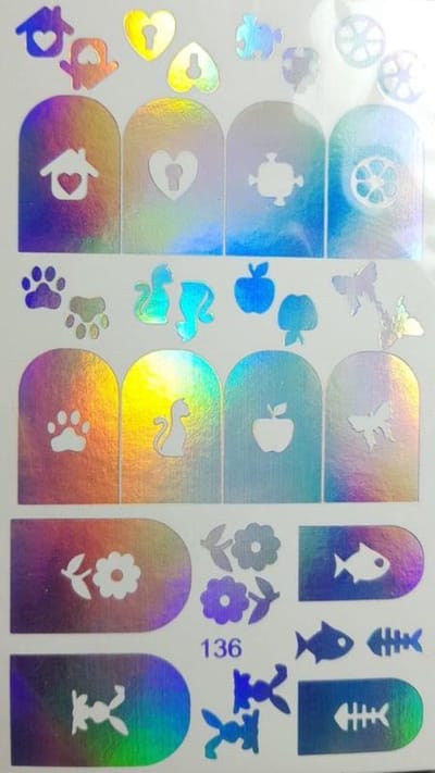 Korneliya Folie Decal 136 Holografisch Zilver