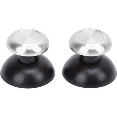 6 Stuks Metalen Thumbsticks 2 Standaard 2 Lage Koepel 2 Hoge Koepel Aluminiumlegering Thumbstick Vervanging voor Edge Controller zilver