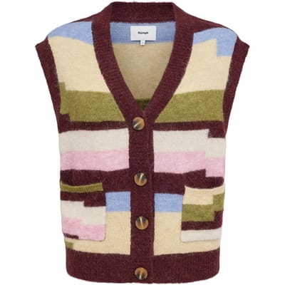 Dames gilet met pixelstrepen Nümph Nuriette