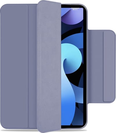 geschikt voor iPad Mini 6 Magnetische Folio Case | Auto Wake/Sleep | Ingebouwde Standaard | geschikt voor Apple iPad mini 6 (8.3 inch) hoesje lavender grey