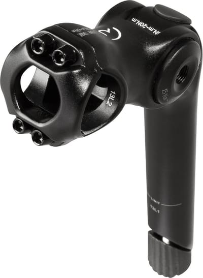 CUBE RFR verstelbare stuurpen - Stuurpen met schacht - Stuurnok - Gesmeed aluminium - 25,4 mm Lengte 75mm - Zwart