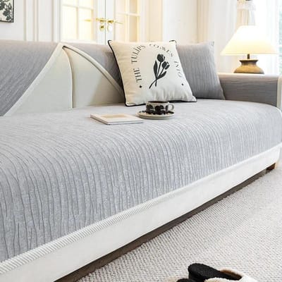 Witte Rand Sofa Mat Effen Kleur Sofa Kussen Vier Seizoenen Sofa Hoes Chenille Woonkamer Antislip Bankkussen Armleuning Rugleuning 30x50cm pillowcase