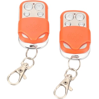 2 Pièces Télécommande de Porte Automatique Sensible Portable Électrique Roulement Ouvre-Portail d'Allée pour Portes de Poulailler orange
