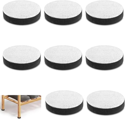 8 stuks meubelverhoger, zelfklevend bedverhoger tafelverhoger antislip tafelverhoger rond vilt meubelverhoger zwart sofaverhoger 6,5 cm in diameter 1,5 cm verhoogde hoogte meubelvoeten voor