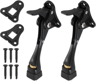 Dailygoods- Deurstopper met One-Touch Pedaal - 2 Stuks - Hoogte Verstelbaar - Zinklegering - Rubberen Punt - Duurzaam en Schokbestendig