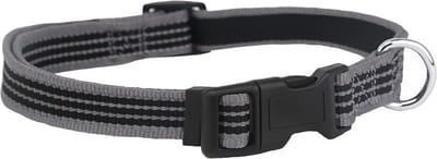 Nobleza Hondenhalsband - Reflecterende Halsband Hond - Maat L - Verstelbaar 45-66 cm - Nylon - Grote Hond - Zwart
