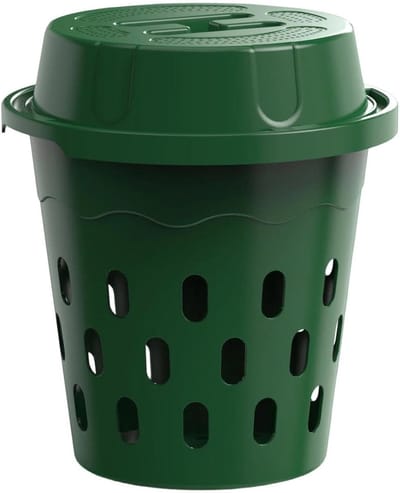 Wormencomposter Bak - Vermicompostbak Tuin - Afval Verwerken - Verbeterde Luchtstroom - 24x24x27.4 cm - Groen