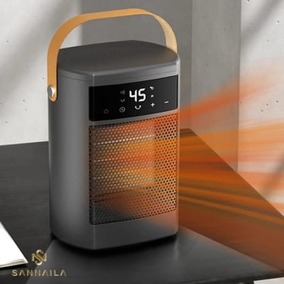 Keramische Elektrische Kachel YAR - Heater - Zwarte Kachelventilator - Kachel Electrisch 1000 Watt - Verwarming Electrisch - Ventilatorkachel