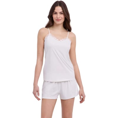 FALKE Delicate Touch Chemise met kant functioneel materiaal top van onderlaag dames wit - maat XS