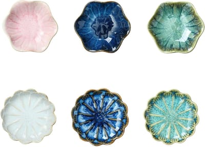 JeiibrZui Dipschalen - 11 Cm - 6 Delig Set - Veelkleurig Keramiek Voor Sushi Sauzen Snacks