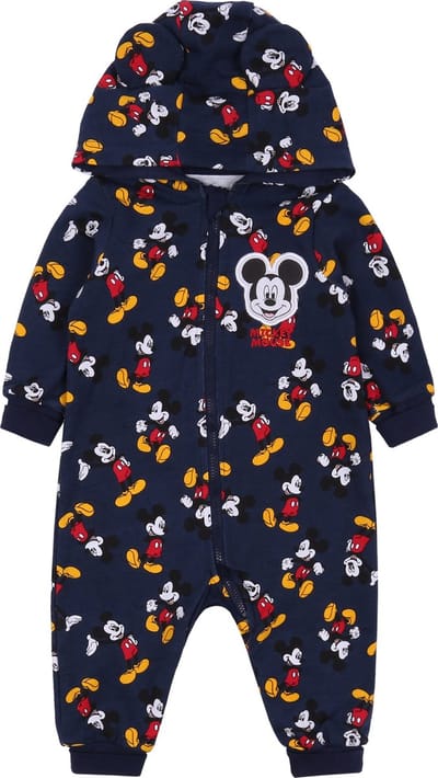 Marineblauwe babyromper Mickey Mouse / 6-9m 74 cm