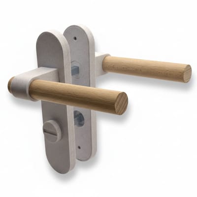 Home 3D® Deurklink Stracciatella - Langschild met WC Slot - Voor Toilet en Badkamer - Ontworpen en Gemaakt in Nederland
