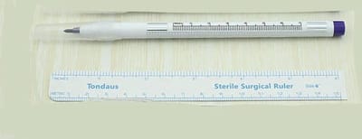 Steriele Huid Marker Met Liniaal - PMU-/Tattoo artiest -Chirurgische Marker— Permanente Make Up / Wenkbrauwen