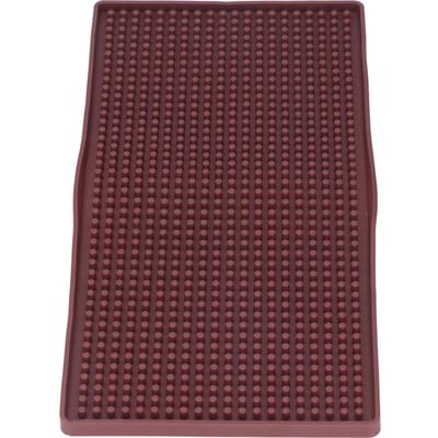 Tapis de Bar Premium Silicone de Qualité Alimentaire Résistant à la Chaleur Durable Inodore Antidérapant Doux Flexible Tapis de Bar à Café Marron marron