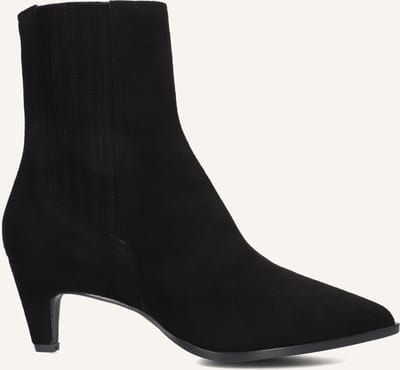 Notre-V 15225 Enkellaarsjes - Enkelboots met rits - Dames - Zwart - Maat 37