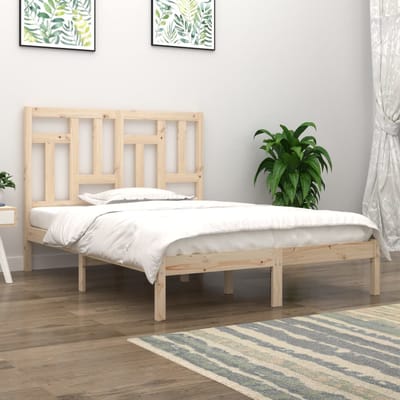 vidaXL - Bedframe - massief - hout - 135x190 - cm