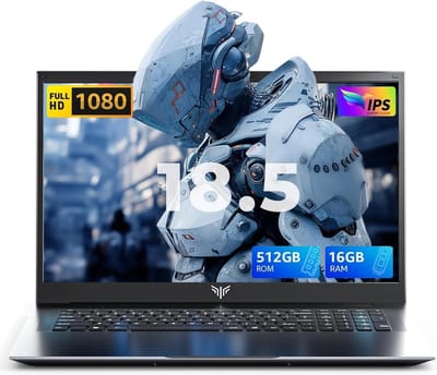 Acemagic AX18Pro 18.5 inch Laptop Computer - Ryzen 4300U Processor(tot 3,7 GHz) - 7000 mAh Battery - 16GB LPDDR4 RAM 512GB SSD - WiFi 5 - Type C - Grijs