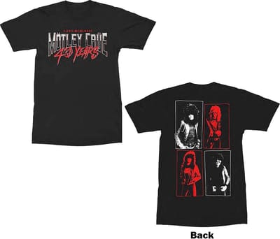 Motley Crue - 40 Years Heren T-shirt - XL - Zwart