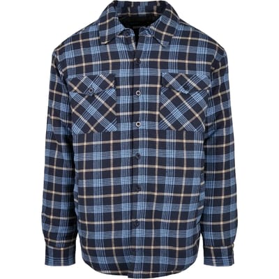 Urban Classics - Plaid Quilted Overhemd - M - Blauw