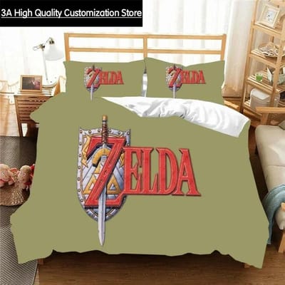 Z-Zelda Patroon Dekbedovertrek Kussensloop Beddengoed Twee- of Driesets Meerdere Maten Dekbedsets Dekbedovertrek Beddengoedsets AU Single(140x210cm)