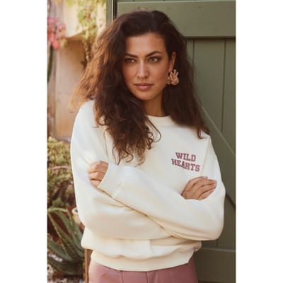 Lofty Manner Trui Sweater Nayla Ra17 115 Ecru Dames Maat - XS