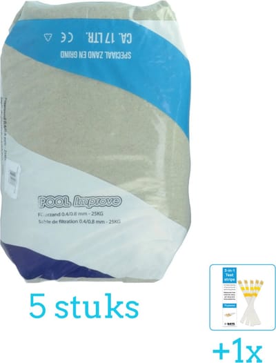 Pool Improve - Summer Fun Filterzand - 25 kg - Volumebundel - Filterzand - 5-delig