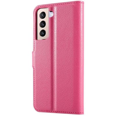 ShieldCase Hoesje geschikt voor Samsung Galaxy S21 Plus wallet bookcase - roze - Stijlvolle Beschermhoes - Duurzaam Telefoonaccessoire - Handige Opbergvakken Hoesje - Luxe Wallet Cover