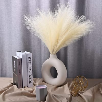 Set van 30 Neppampasgras Dried 55 cm - Fluffy Decoratieve Bloemen voor Boho Interieur, Droogbloemen en Natuurlijke Decoratie