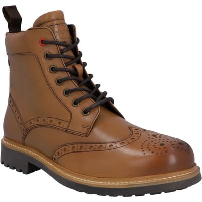 Hunter Cawdor Leer Heren Tan Brogues Schoenen