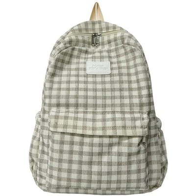 Retro Geruit Junior High School Rugzak, Winter Koreaanse-stijl Artistieke College Student Pendelrugzak voor Meisjes single bag