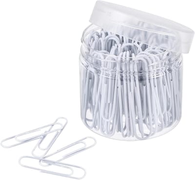 Papierclips Medium 5 Inch - Vinyl Coated voor het Organiseren van Documenten - 100 Stuks in Doos voor Thuis en Kantoor