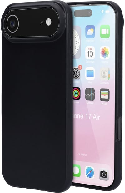 Mobiparts hoesje geschikt voor Apple iPhone Air - Zacht TPU - Schokabsorberend TPU - Grip Coating - Zwart