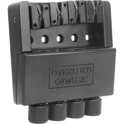 Bas Snaar Brug 4?Snaren Headless Zinklegering Staart Muziekinstrument Accessoires Zwart