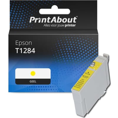 PrintAbout huismerk Inktcartridge T1284 Geel Geschikt voor Epson