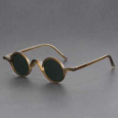 Peekaboo Kleine Montuur Ronde Zonnebril Voor Dames Vintage Unisex Retro Zonnebril Voor Heren Acetaat Koreaanse Stijl gray