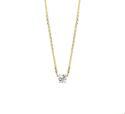 Geelgouden Collier zirkonia 0 4016260