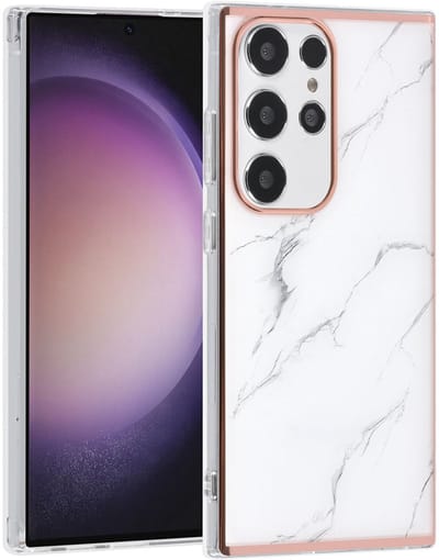 UNIQ Accessory Galaxy S24 Ultra Backcover hoesje - Marble White