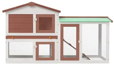 Innovastore Buitenkonijnenhok - Konijnenhok - Dierenverblijf - Buitenhok - Konijnren - Knaagdierenhok - Houtenhok - Weerbestendig