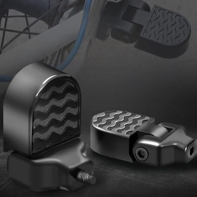 Opvouwbare Fietspennen - Achterbank Steunen - Passagiers Vervoer - Antislip Textuur - Compact Ontwerp - Zwart