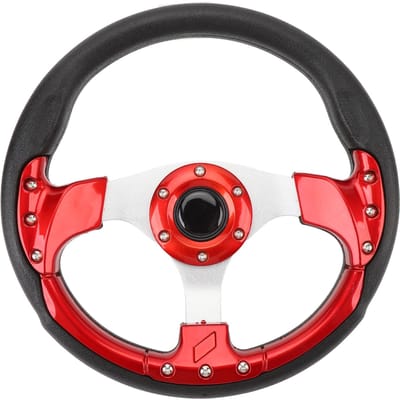 13in Auto Stuurwiel PU Stijlvolle Look Schokbestendig Verbeterde Grip Comfort Eenvoudige Installatie Racing